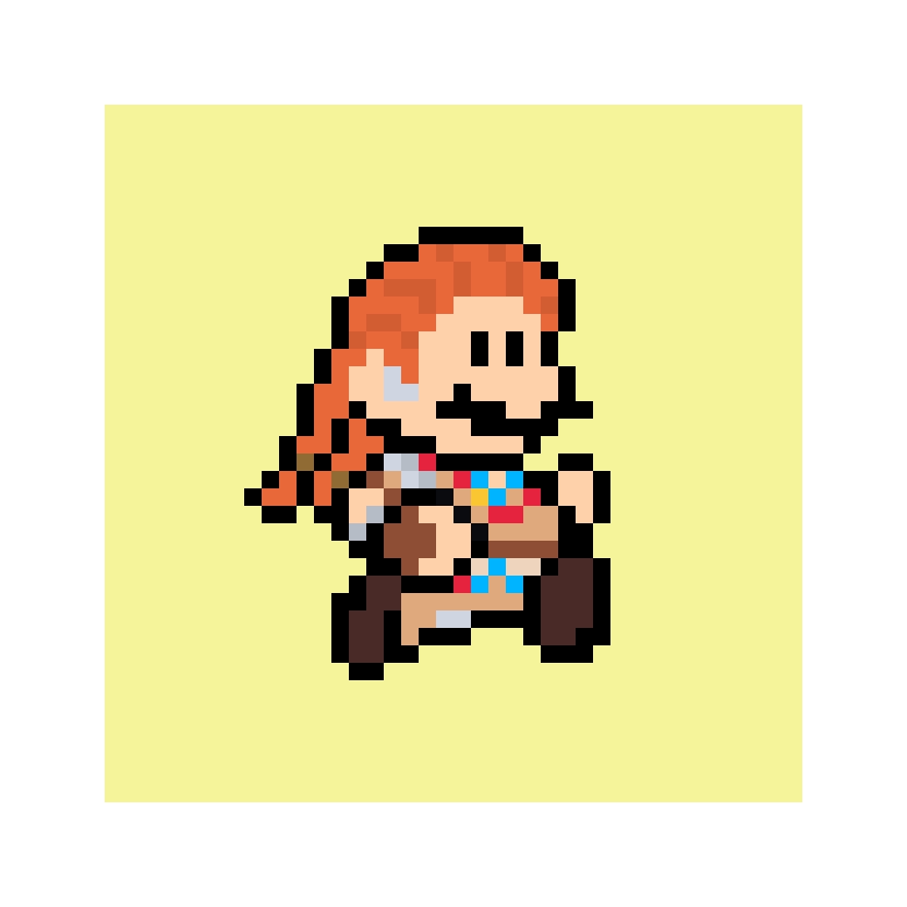 pixelart mario mosaïc streetart aloy horizonzerodawn