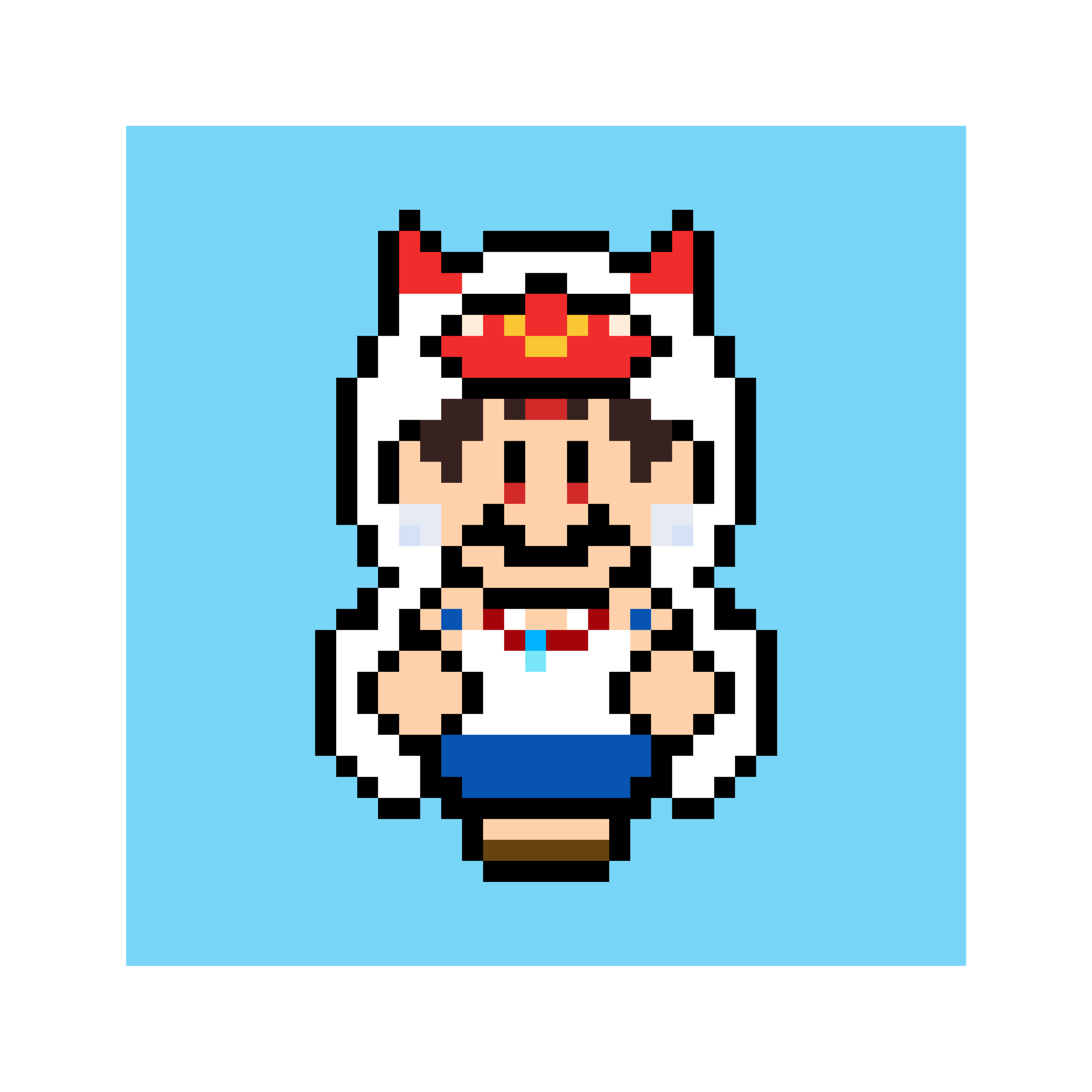 Mario San mononoke princess pixel art