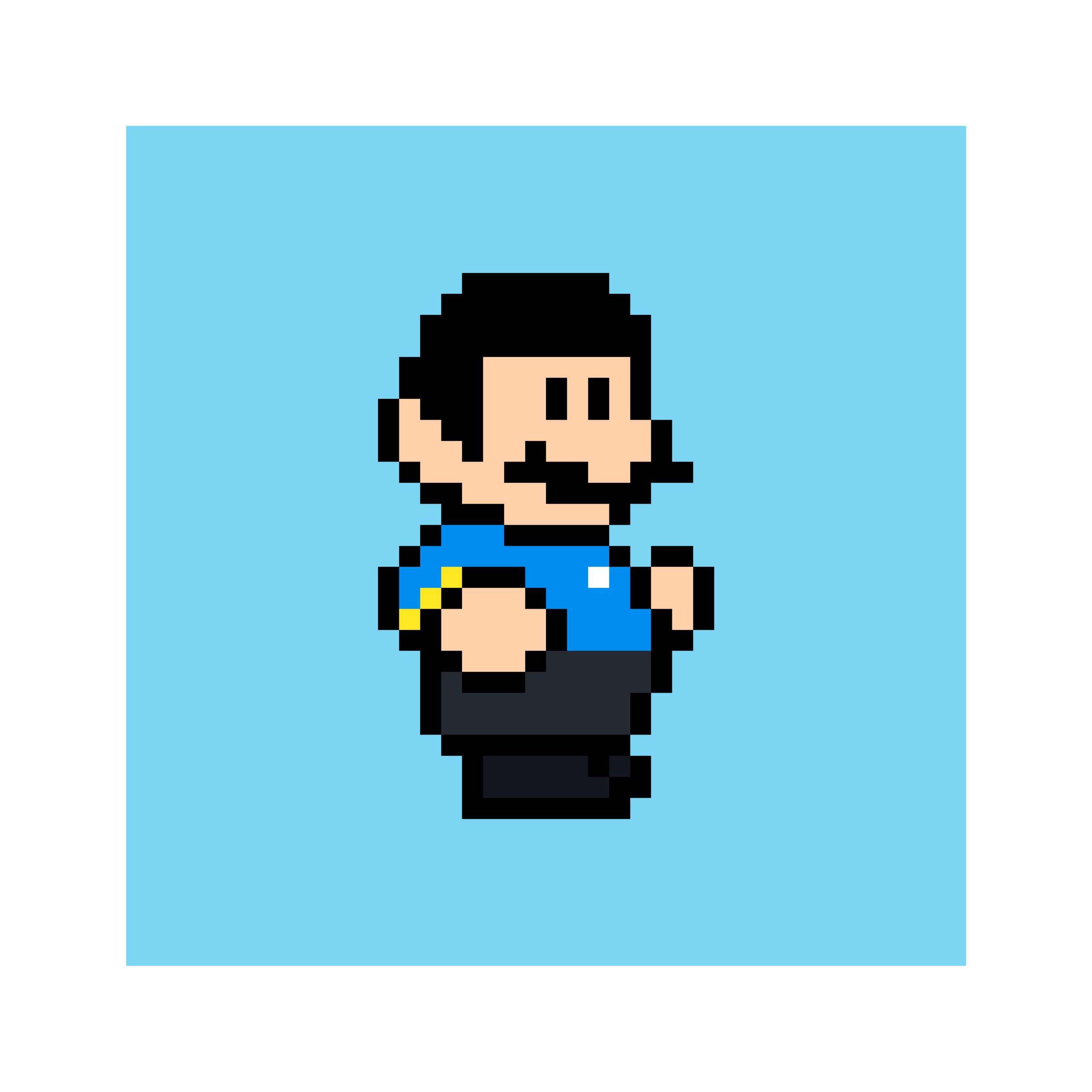 Mario Spock star trek pixel art